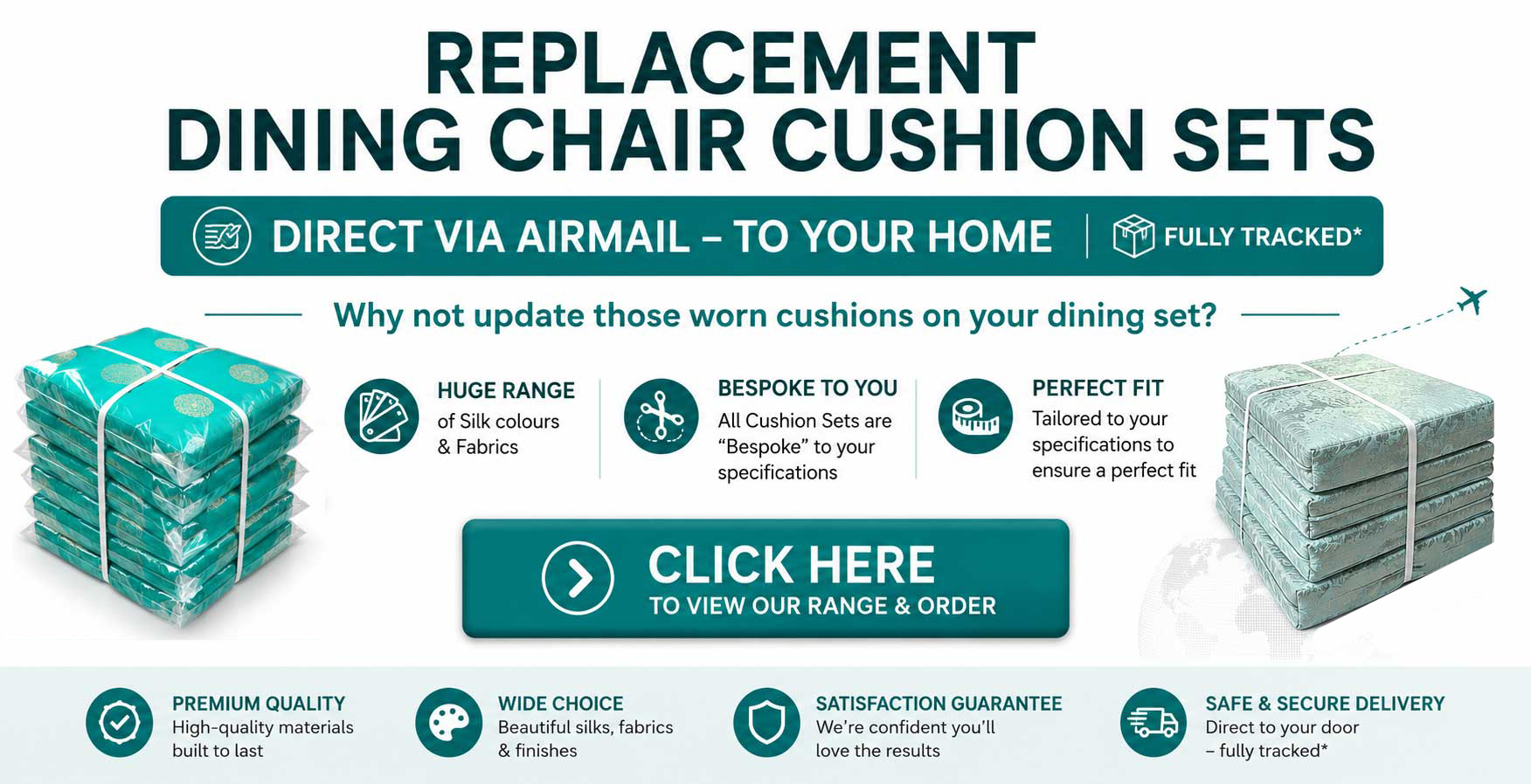 Chinese Silk Cushions - Repelacement Cushions for Sofas and Chairs
